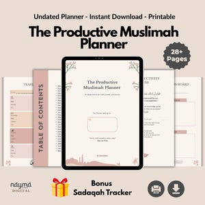 Muslimah Digital Planner | Islamic Planner & Dua Journal | Undated iPad Planner | Faith-Based Productivity Planner for Intentional Living image 1