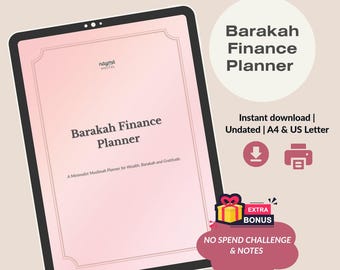 Islamic Budget Planner for Muslim Women | Halal Money Tracker for Intentional Living (Digital Download)