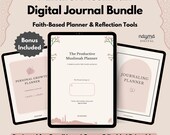 Muslimah Digital Planner Bundle (PDF) | Islamic Journal, Self Growth & Productivity Tools for Intentional Living | Faith-Based Digital Kit