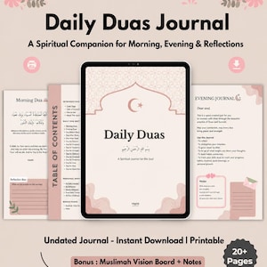 Daily Dua Journal | Muslim Prayer & Reflection Planner (Digital Download)