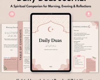 Daily Dua Journal | Muslim Prayer & Reflection Planner (Digital Download)