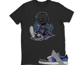 Tee Shirt Matching AJ 1 Low OG Voodoo Alternate Match Sneaker Sneakerhead Cactus, AJ 1 Low og Voodoo Alternate Sneaker Match Hoodie Black