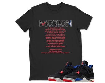 AJ 4 Rare Air T Shirt Match Sneaker Vintage Motion T-Shirt, 4 Rare Air Sneaker Match Shirt, Jordan 4 Rare Air Youth and Adult Tshirt