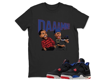 AJ 4 Rare Air T Shirt Match Sneaker Damn Meme Friday T-Shirt, 4 Rare Air Sneaker Match Shirt, Jordan 4 Rare Air Youth and Adult Tshirt