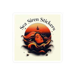 Sea Siren Stickers Logo Sticker mit quadratischem Hintergrund
