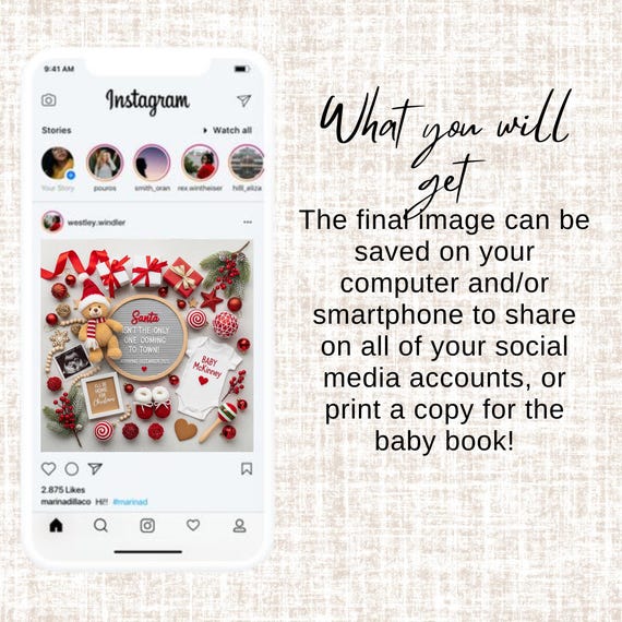 Christmas Digital Pregnancy Announcement \ Due in December Baby Announcement \ Gender Neutral\ Editable Template\ I'll be home for Christmas