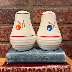 Large Vintage Ceramic Salt And Pepper Shakers - Free Shipping