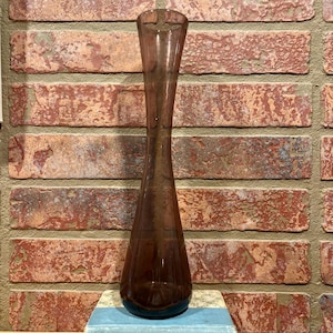 Vintage Purple Blown Glass Vase - FREE SHIPPING