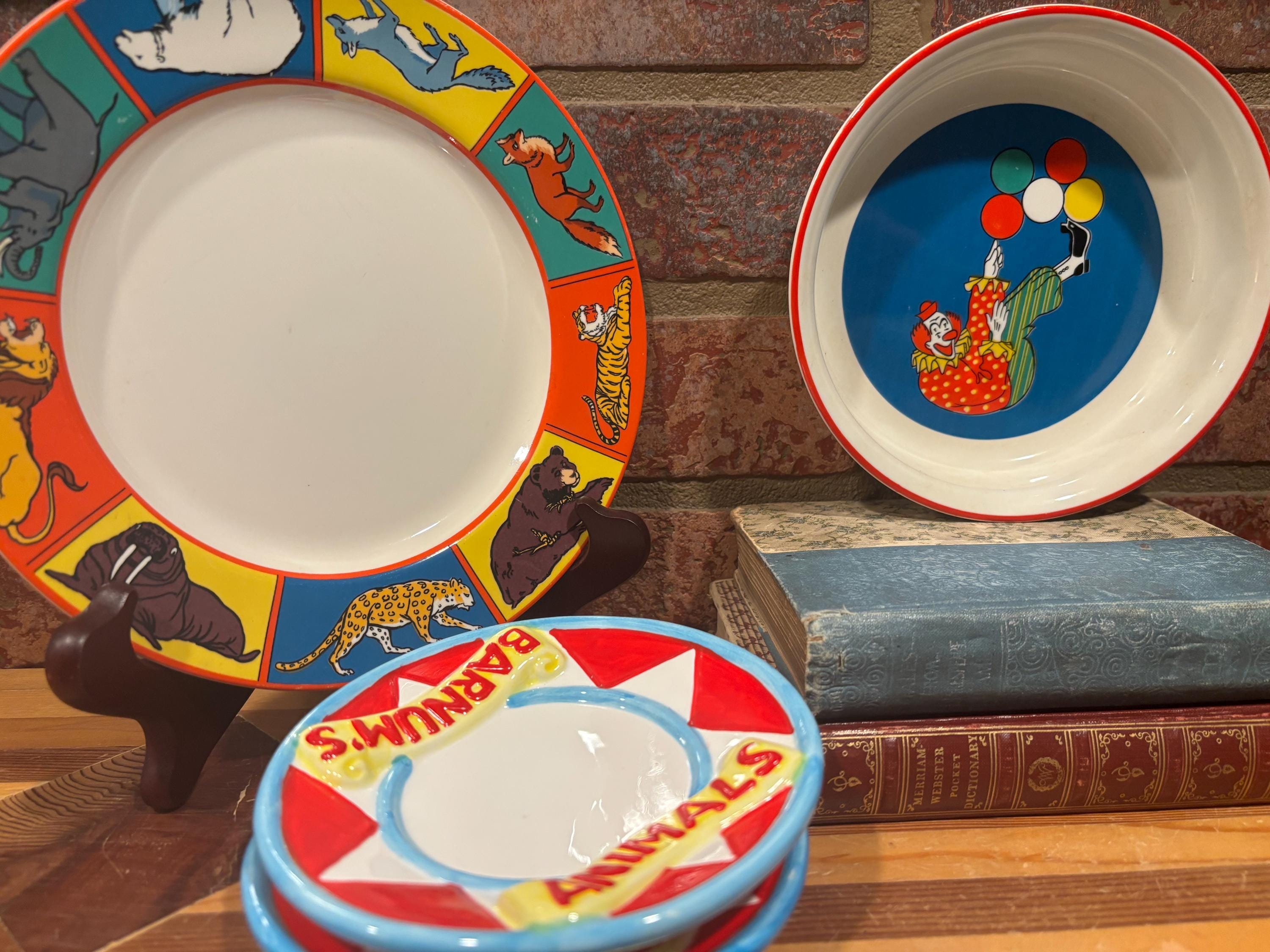 USA　ヴィンテージ　 バーウッド 　アニマルサーカストレイン ウォールデコ 1970'S Barnum's Animal Crackers Circus Nabisco Kids Set - FREE