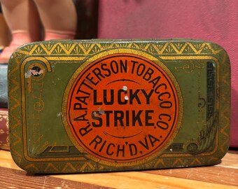 Vintage Lucky Strike Patterson Tobacco Tin - Etsy