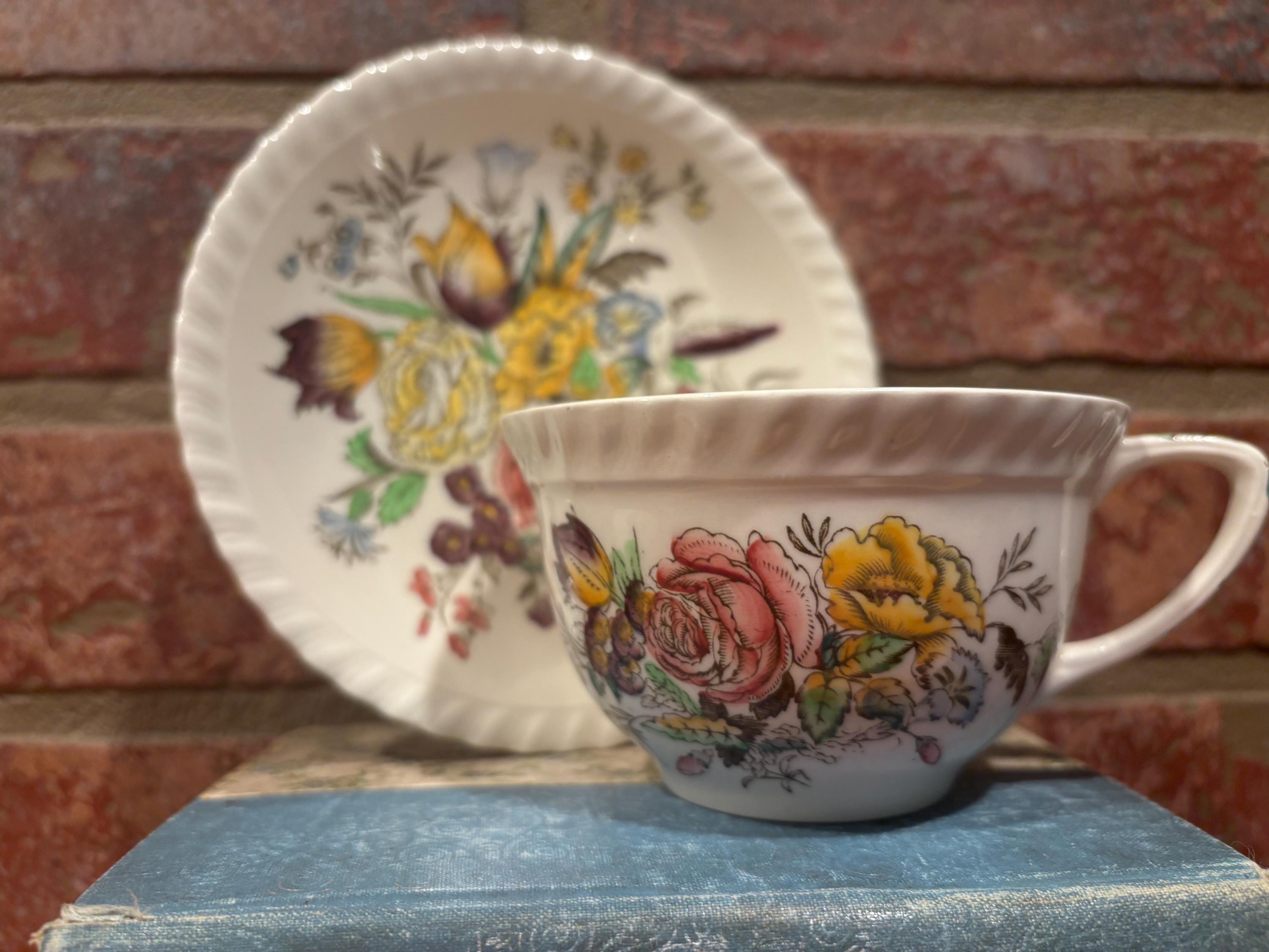 Johnson Brothers Windsor Ware Garden Bouquet Cup and Saucer