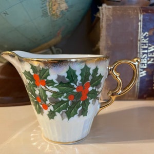 Vintage Holly Pearl Lusterware Creamer