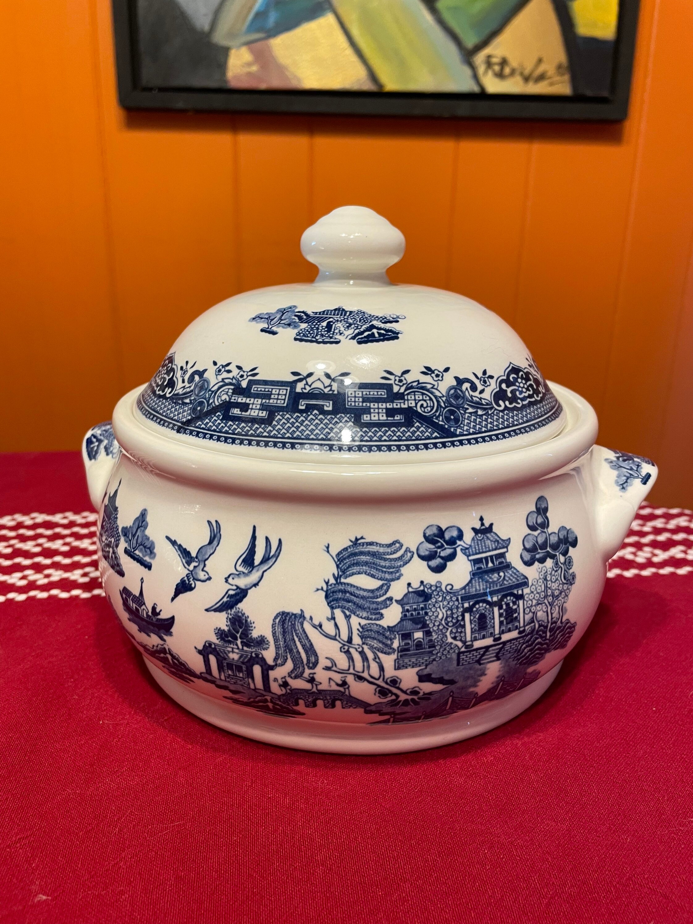 Blue willow clearance tureen