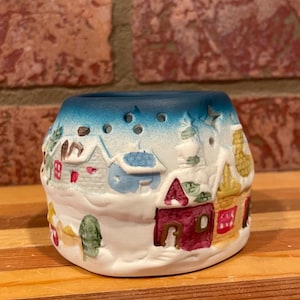 Vintage Italian Natale Agip Christmas Candleholder
