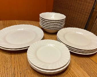 Vintage Franciscan Coronado Ivory Swirl Dishes
