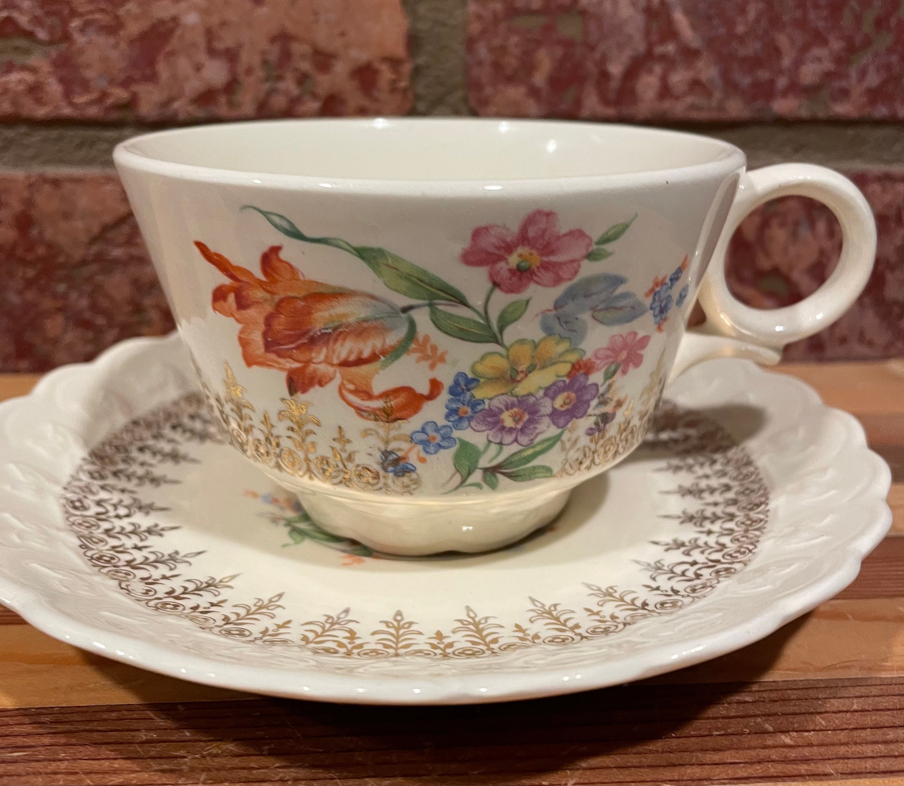 Vintage Taylor Smith Taylor Cup and Saucer - FREE SHIPPING - Etsy