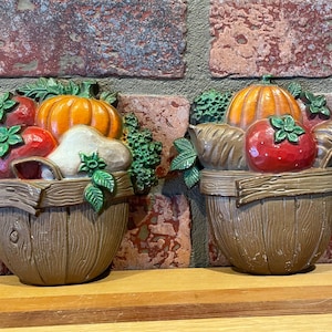 Sexton Metal Vegetable Plaques