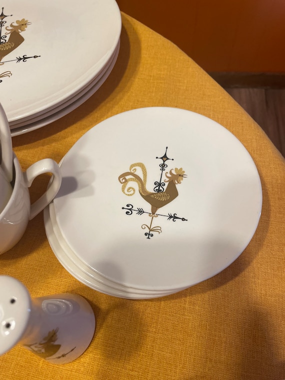 Vintage Edwin Knowles Rooster Weather Vane China - Etsy