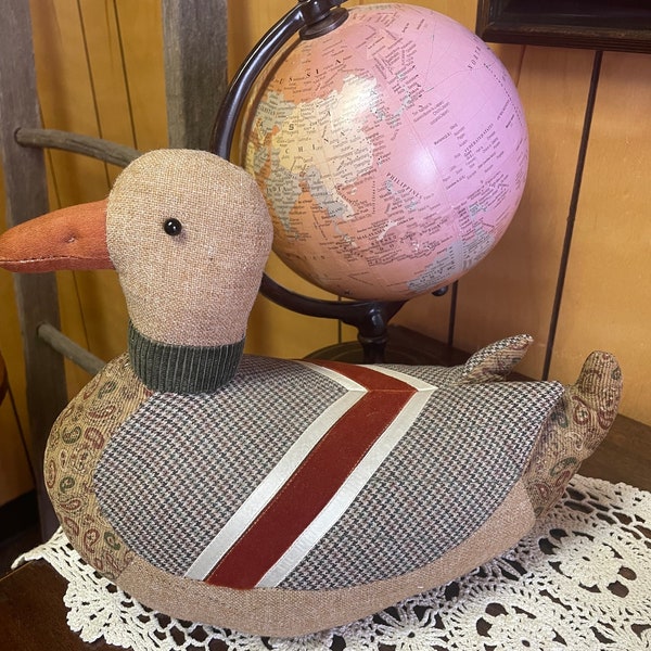 Vintage Stuffed Duck Doorstop - FREE SHIPPING