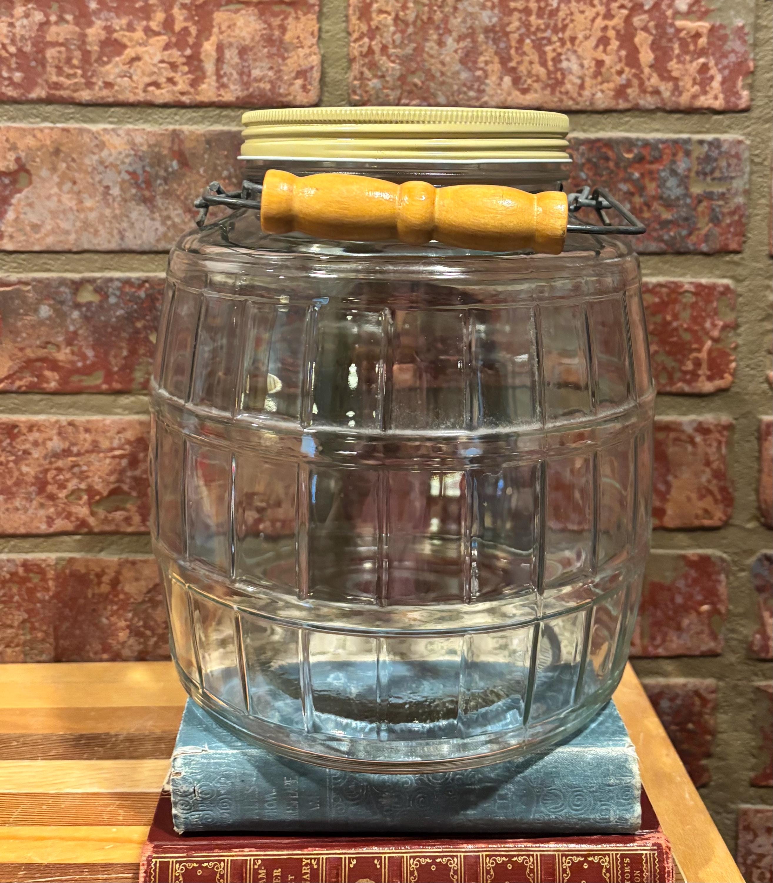 Vintage Large Glass Pickle Jar - Etsy