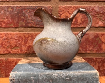 Vintage Frankoma 40A Pottery Creamer Pitcher Blue Brown 4.5”