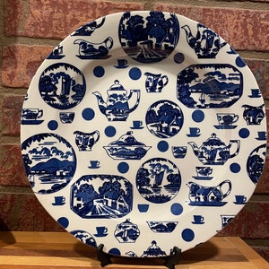 Large 10 3/8 inch Plate Pictorial Britain Burgess & Leigh - Stroke-On-Trent