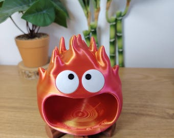 Studio Ghibli calcifer box, original gift, art, candle, Howls Moving Castle, Howls Moving Castle, Spirited Away, Soot Sprite. Calcifer