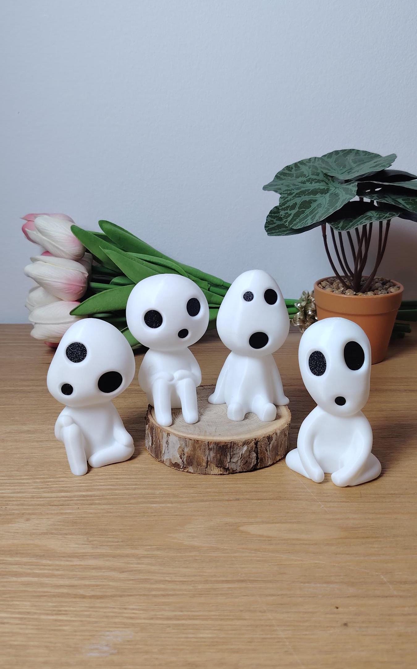 Kodama Figurines Lot of 4 | Princess Mononoke Forest Guardian