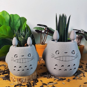 Jarrón de Totoro, Ghibli, El viaje de Chihiro, Totoro, Studio Ghibli, Kodama, Miyazaki, maceta, duende de hollín