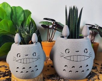 Jarrón de Totoro, Ghibli, El viaje de Chihiro, Totoro, Studio Ghibli, Kodama, Miyazaki, maceta, duende de hollín