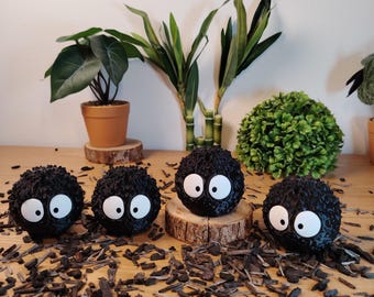 Susuwatari figurine set | Studio Ghibli, miyakaki, Spirited Away, Faceless, Haku, totoro, blackheads, soot eyes