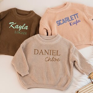 Hand Embroidery Sweaters,Personalized Baby Name Sweater,Toddler Sweater With Name,Newborn Sweater Gift For Baby Boy Girl,Baby Shower Gifts