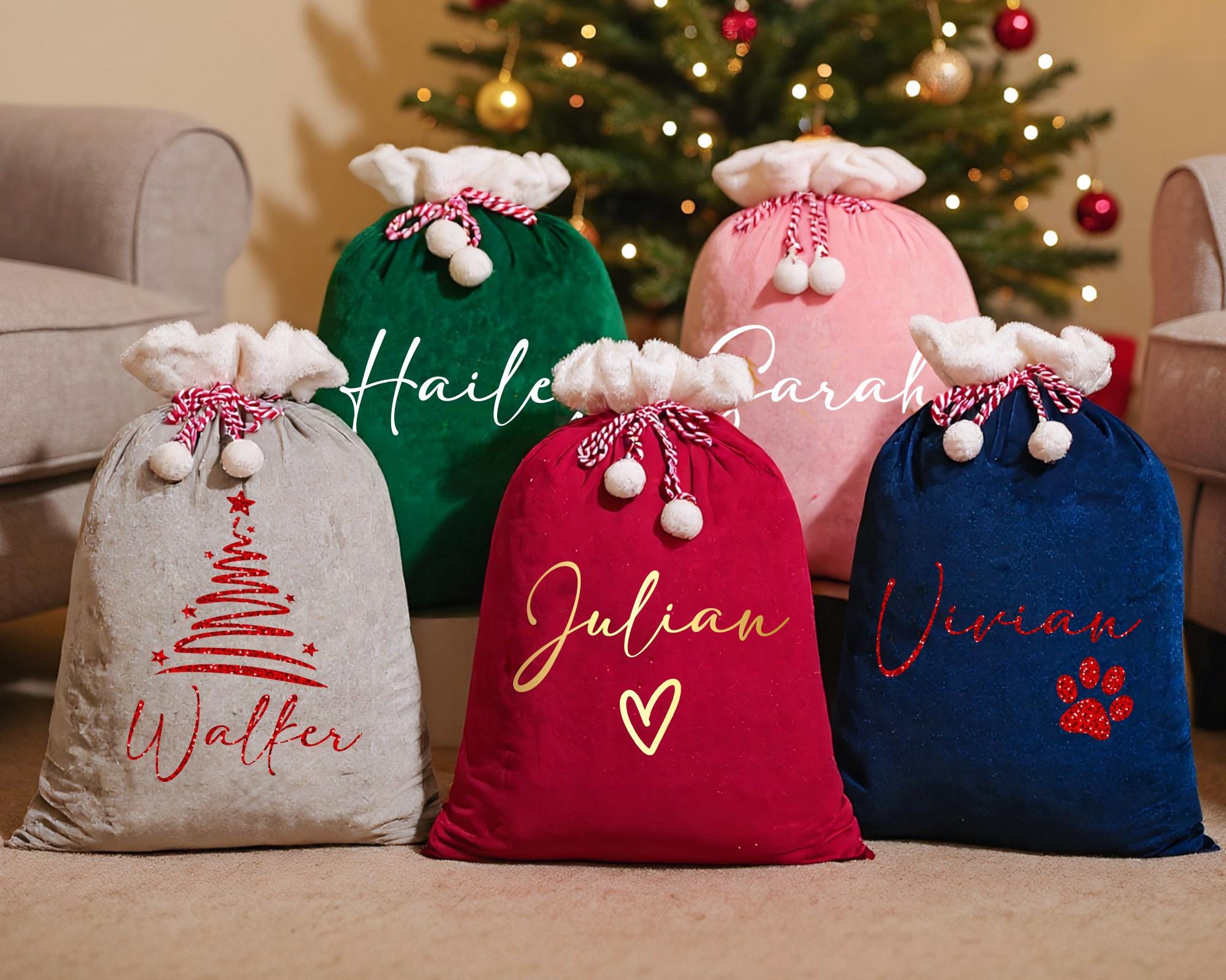 Personalisiertes Nikolaussäckchen - Weihnachtsbeutel Mit Grinch Motiv