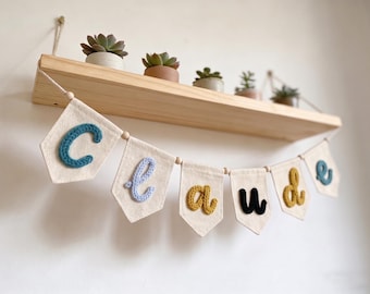 Baby Name Banner,Personalized Yarn Letters Banner For Baby,Kids Name Garland,Nursery Wall Decor,Baby Shower Gift,Nursery Decor,Baby Gift