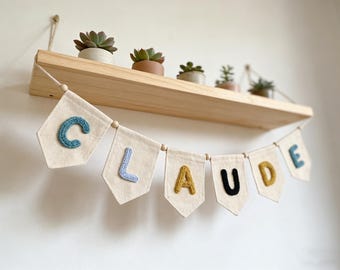 Baby Name Banner,Personalized Yarn Letters Banner For Baby,Kids Name Garland,Nursery Wall Decor,Baby Shower Gift,Nursery Decor,Baby Gift