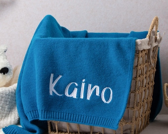 Personalized Baby Blanket,Embroidery Knit Baby Name Blanket,Newborn Blanket,Baby Shower Gift,Newborn Baby Gift,Keepsake Gift For Baby