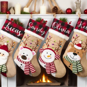 Personalized 3D Christmas Stocking,Custom Family Stockings,Monogrammed Stocking With Name,Holiday Stocking,2025 Christmas Gifts For Family