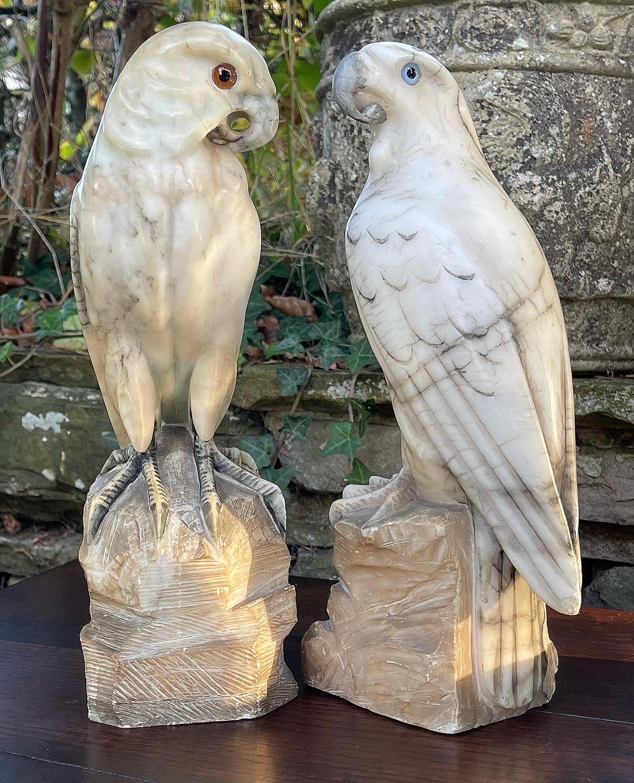 アルバスタ オウム 鳥 置き物 イタリア製 made in Italy 石 Alabaster Parrot - Etsy