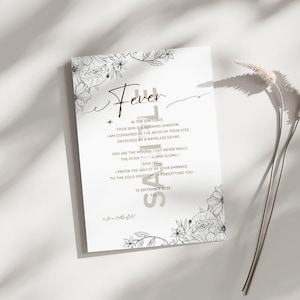 Poesía sentimental: expresa tu amor con versos personalizados / Obra de arte digital / Regalo perfecto para ella/él / Minimalista
