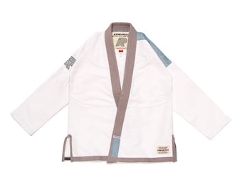 Lote 7 de Albino y Preto, Cielos Grises, BJJ Gi, Kimono de Jiu Jitsu de Edición Limitada, Equipo de Grappling Coleccionable de A&P, Uniforme de Artes Marciales