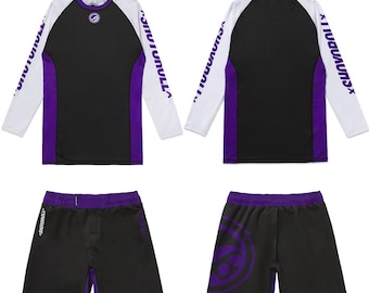 Shoyoroll Ota Competitor Rash Guard LS and Training Fitted Shorts, Premium Brazilian Jiu-Jitsu Gear, Ultimate Comfort & Durability for BJJ