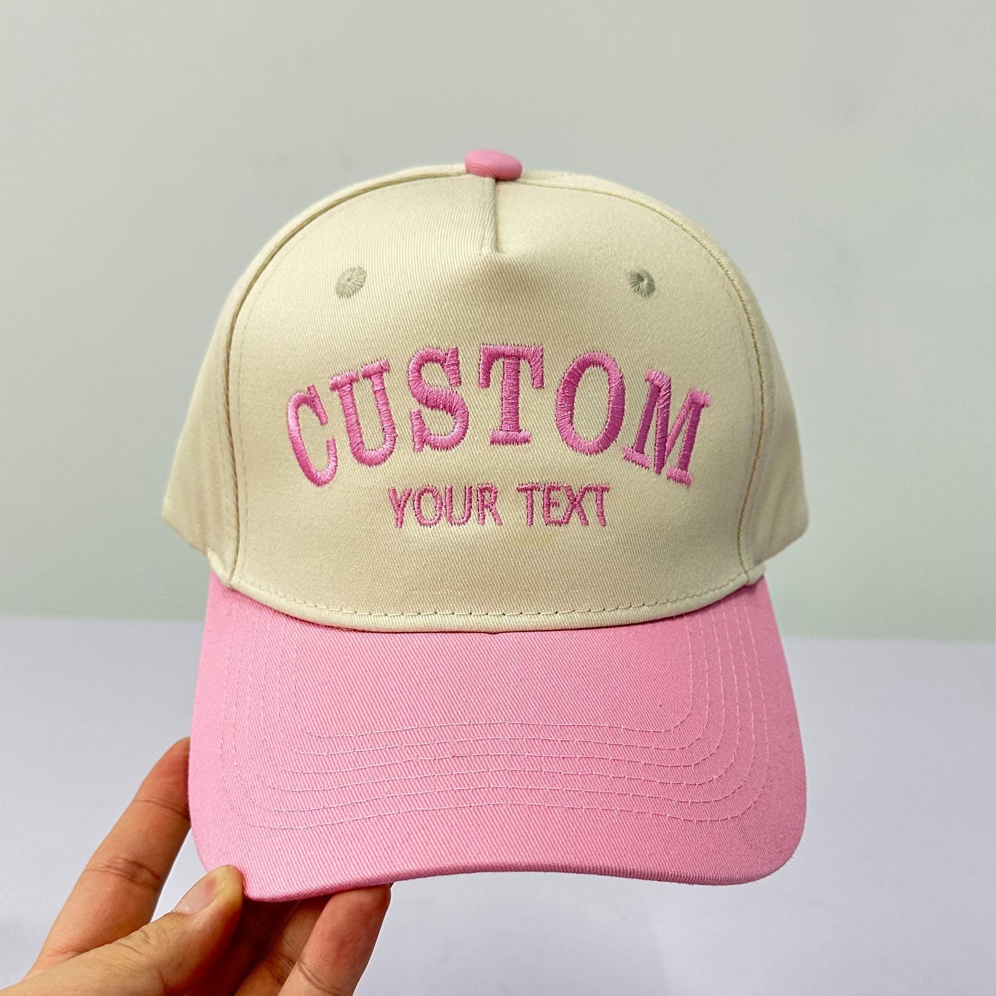Custom Embroidered Baseball Cap | Personalized Two Tone Hat | Gift for Bride, Bachelorette Party | Christmas Gift for Her | Your Design