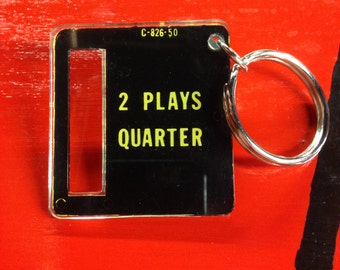 Pinball Coin Slot Keychain - 2 Plays Quarter