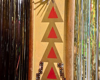 Christmas Tree Art Collage Midcentury Modern