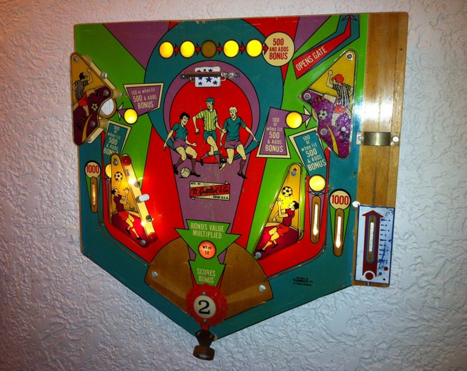 Gottlieb Super Soccer Pinball Wall Art Etsy