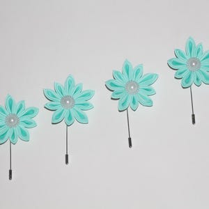Wedding boutonnieres Grooms lapel pin Groomsmen gift Men flower lapel brooch