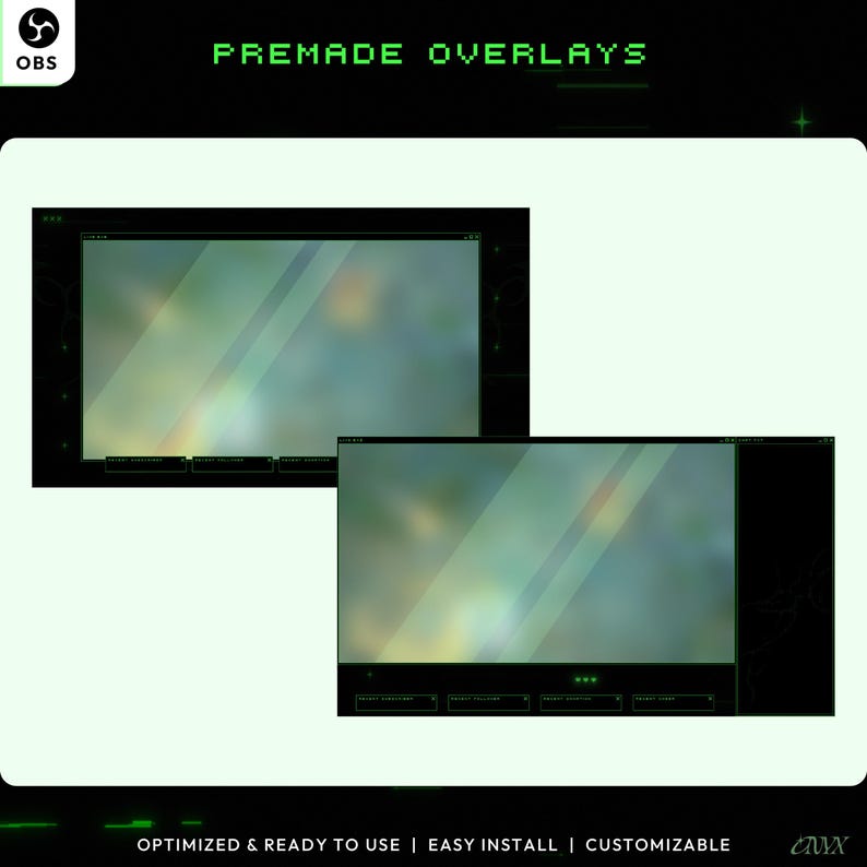 Cyber Goth Glitch, Animated Twitch Overlay Package, Cyberpunk Style ...
