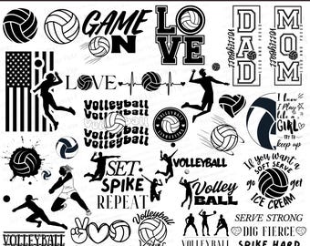 Mega Volleyball SVG bundle, Volleyball Outline, Volleyball Player, Cut Files, Volleyball Mom Svg, Sport Svg
