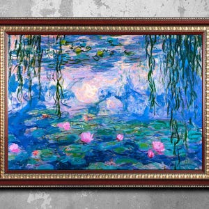 Water Lilies by Claude Monet Poster, Claude Monet Print, Monet Exhibition Print, Landscape wall art, Wall Decor, Home Decor, Modern Art