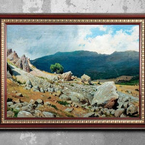 Shishkin Ivan Ivanovich Landscape Poster, Beautiful Gurzuf Scenery Wall Art, Home Decor for Nature Lovers, Gift for Art Enthusiasts